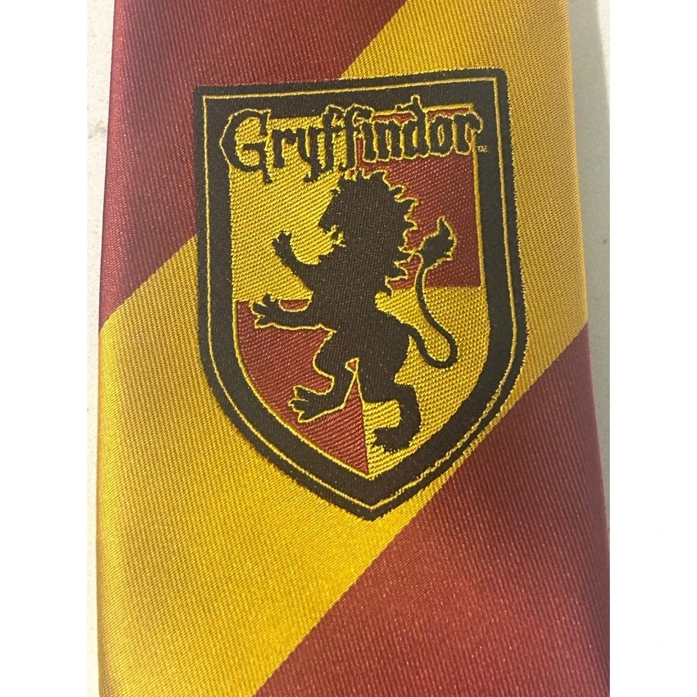 Harry Potter Gryffindor Tie Burgundy Gold Striped Necktie Wizarding‎ World